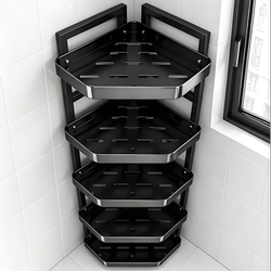 Bathroom Storage Rack, Floor-Standing Bathroom Corner Storage Shelf, Toilet Corner Tripod Rack, Multi-Functional Bathroom Storage