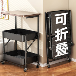 Used Small Cart Storage Rack, Foldable Snack Storage Shelf, Bedside Table, Living Room Sofa Side Table, Coffee Table