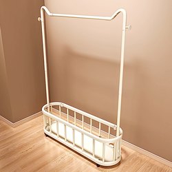 Floor-Standing Clothes Rack for Bedroom, Home Balcony, Light Luxury Clothes Drying Rack, Dormitory Room Simple Storage Coat Rack