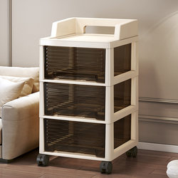 Storage Cabinet with Drawers, Thickened Snack Storage Rack, Movable Small Cabinet under the Work Station Desk, Plastic Bedside Storage Cabinet