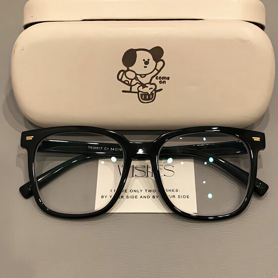 
Korean large-frame bare-face artifact black-framed glasses for myopia that can be matched with degrees for women with high-end glasses frames that make the face look slimmer