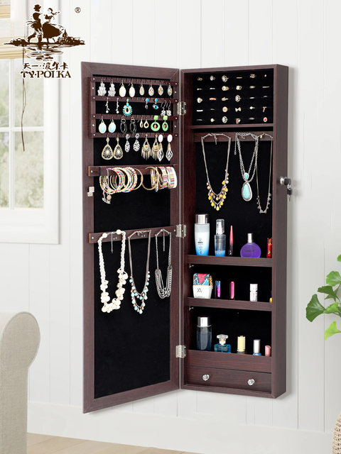 Dress mirror, makeup mirror storage cabinet full -body mirror dressing table entry home storage cabinet
