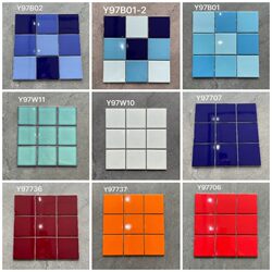 Pool Bathroom Kitchen Tv Background Wall Bar Matte Glossy Selected Ceramic Mosaic Tiles Nine-Square Grids Small Square Tiles