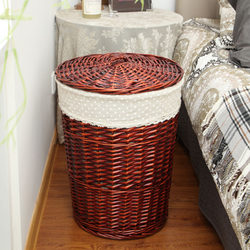 Liu Ruixuan Wicker Natural Color Storage Bucket Dirty Clothes Basket Toy Basket Miscellaneous Items Hot Pot Restaurant Clothes Basket Paper Basket