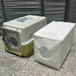 Airline Crate with Thermal Lining for Cats, Insulated Carrier for Cats, Cat Travel Crate, Cat Thermal Cover, Cat Airline Crate