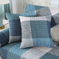 Casual Modern Sofa Cushion 45*45 Pillowcase with Core, Cotton Fabric Pillow, Lumbar Cushion, Office Cushion