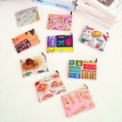 Hong Kong Style Series Printed Large-Capacity Foldable Eco-Friendly Supermarket Shopping Bag Single Shoulder Portable Grocery Tote Bag