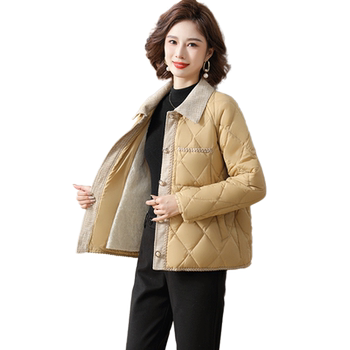 Middle-aged mother's new winter cotton coat for autumn and winter