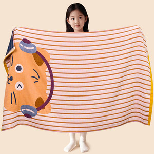 
Children's gauze cotton bath towel household soft bath towel absorbent baby big children swimming wrap