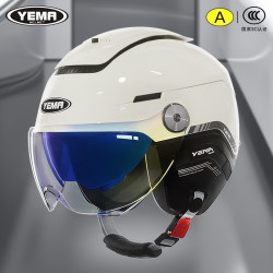 Mustang Helmet Official official store 3C Certified Electric Motorcycle Unisex All-Season Half Helmet Ccc Sun Protection Safety Helmet
