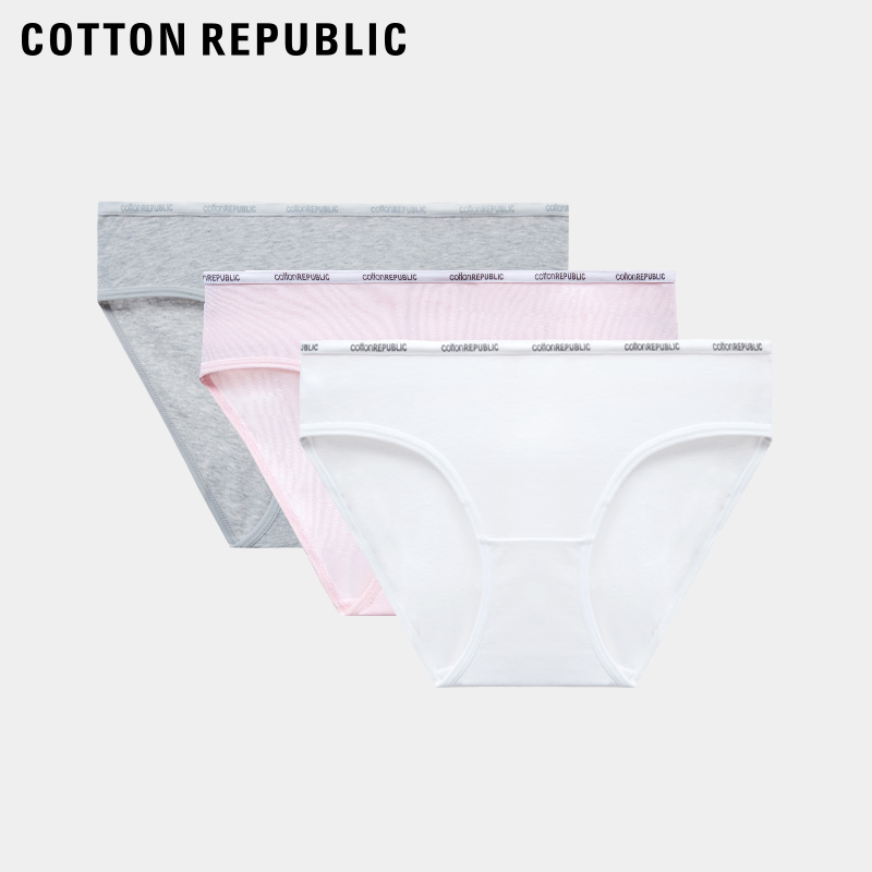 Cotton Republic 棉花共和国 微型窗干爽单向导湿科技 女式内裤 3条装 天猫优惠券折后￥80包邮（￥85-5）2色组合可选