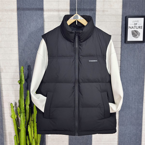 秋冬新款男士立领羽绒马甲青年时尚简约百搭保暖90鸭绒坎肩背心潮