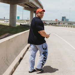 Gasp New Autumn and Winter Warm Loose Trendy Fitness European Size Loose Casual Cotton Sports European and American Wide-Leg Pants