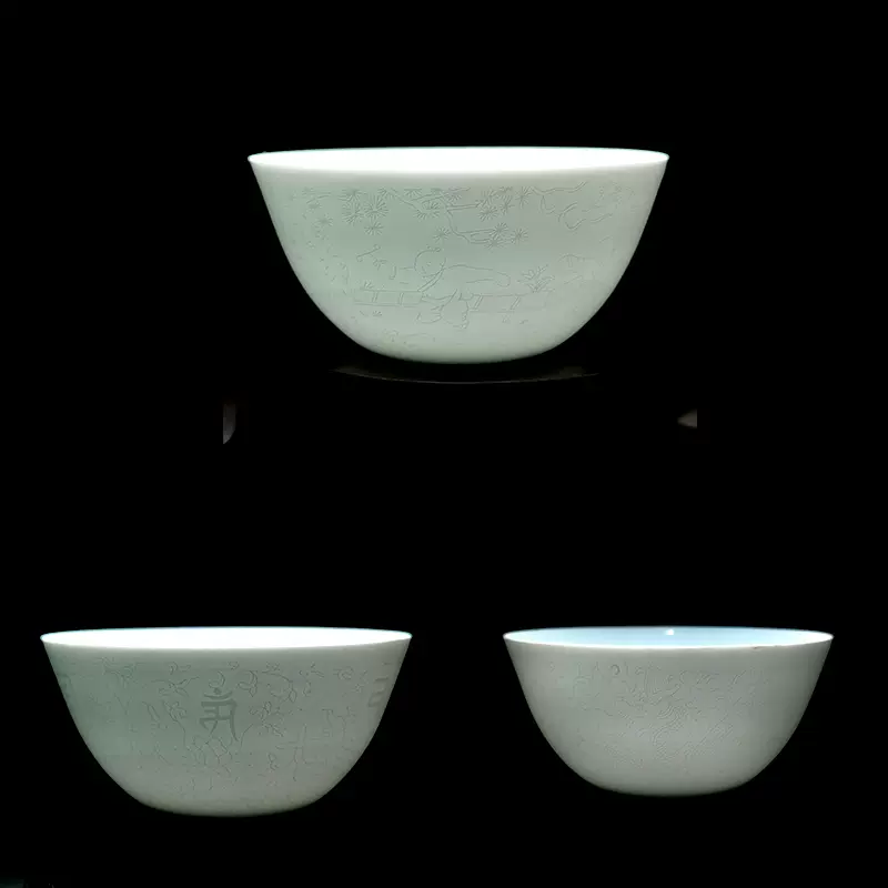 大明成化天字款高白瓷甜白釉卧足杯茶杯薄胎瓷仿古玩收藏单价-Taobao 