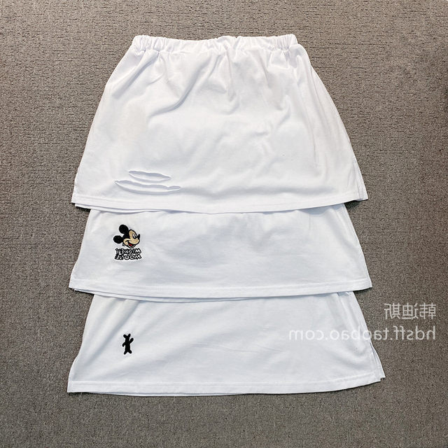 300Jin [Jin is equal to 0.5kg] Plus size sweatshirt, bottoming inner layer, female layering, revealing white side butt curtain, A-line skirt, small white skirt