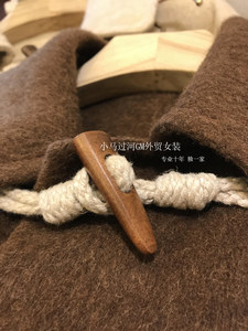 
Heavy! Improper outfit ~ Imported Australian wool raccoon wool H-shaped horn button mid-length coat for women