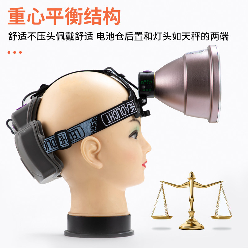 16코어 헤드라이트, 강력한 조명 충전, 초고휘도 헤드 장착형 고출력 실외 특수 유도, 매우 긴 배터리 수명, 흰색과 노란색 바다를 포착-