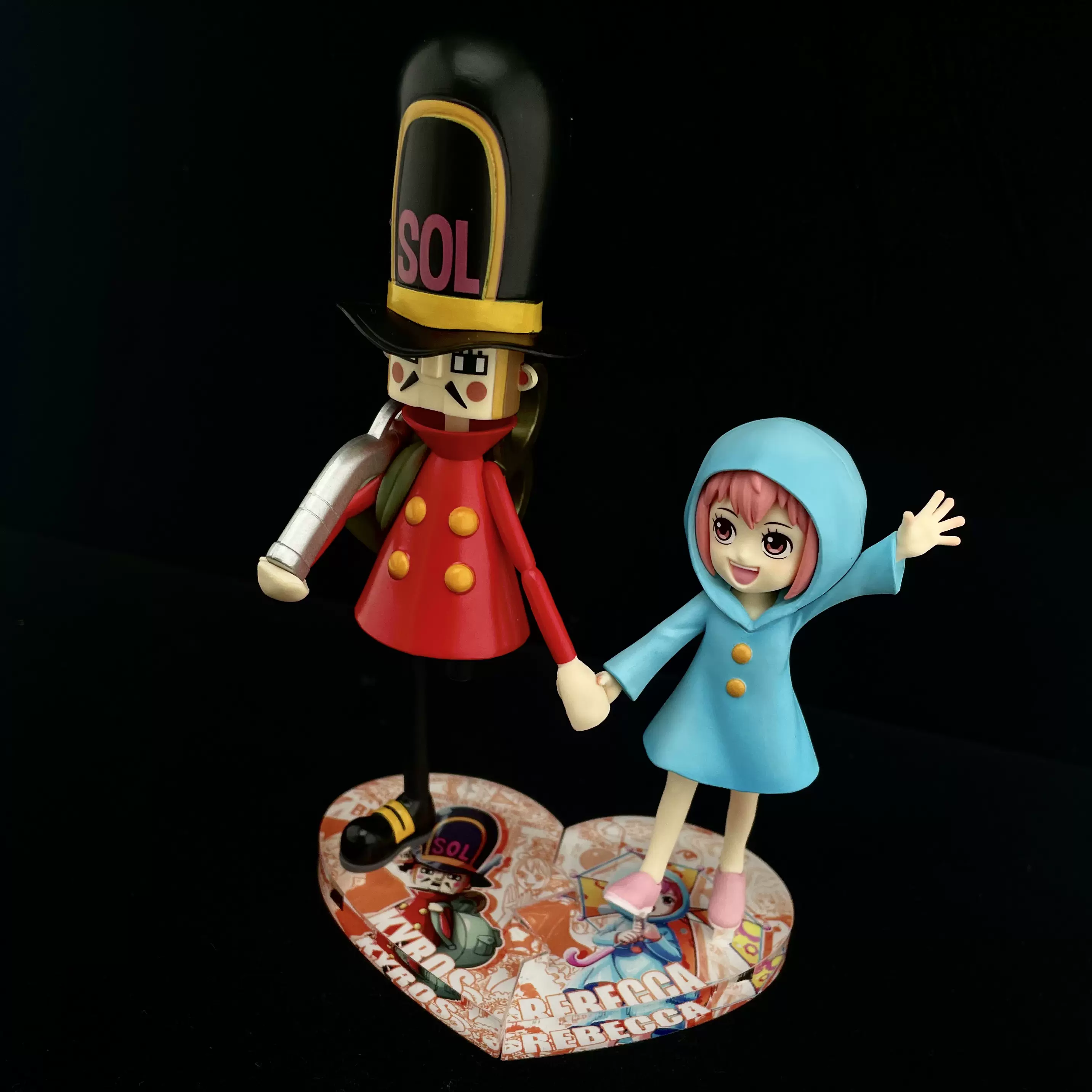 西柚彩色 海贼王 一番赏 士兵先生蕾贝卡 手办模型 透明底座