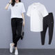 Nike Women's Sports Set New Casual Breathable Round Neck Short Sleeve T-shirt Loose Sports Trousers Two-piece Set