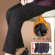Elderly women's pants plus velvet thickened 70-year-old elastic high waist warm pants mother trousers grandma wear autumn and winter straight pants