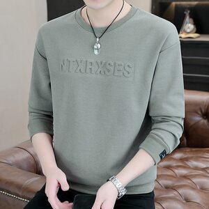
Sweatshirts men's spring and autumn 2025 new round neck long-sleeved T-shirt trendy brand tops autumn clothes men's inner bottom shirt