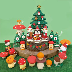 Japanese-Style Cat Zakka Mushroom Christmas Decorations Small Ornaments for Girls Creative Atmosphere Holiday Gifts