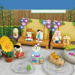 Japanese-Style Cat with Sunflower, Cute Watering Cat, Car Decoration Small Ornament, Car-Mounted Blessing Gift for Friends and Besties