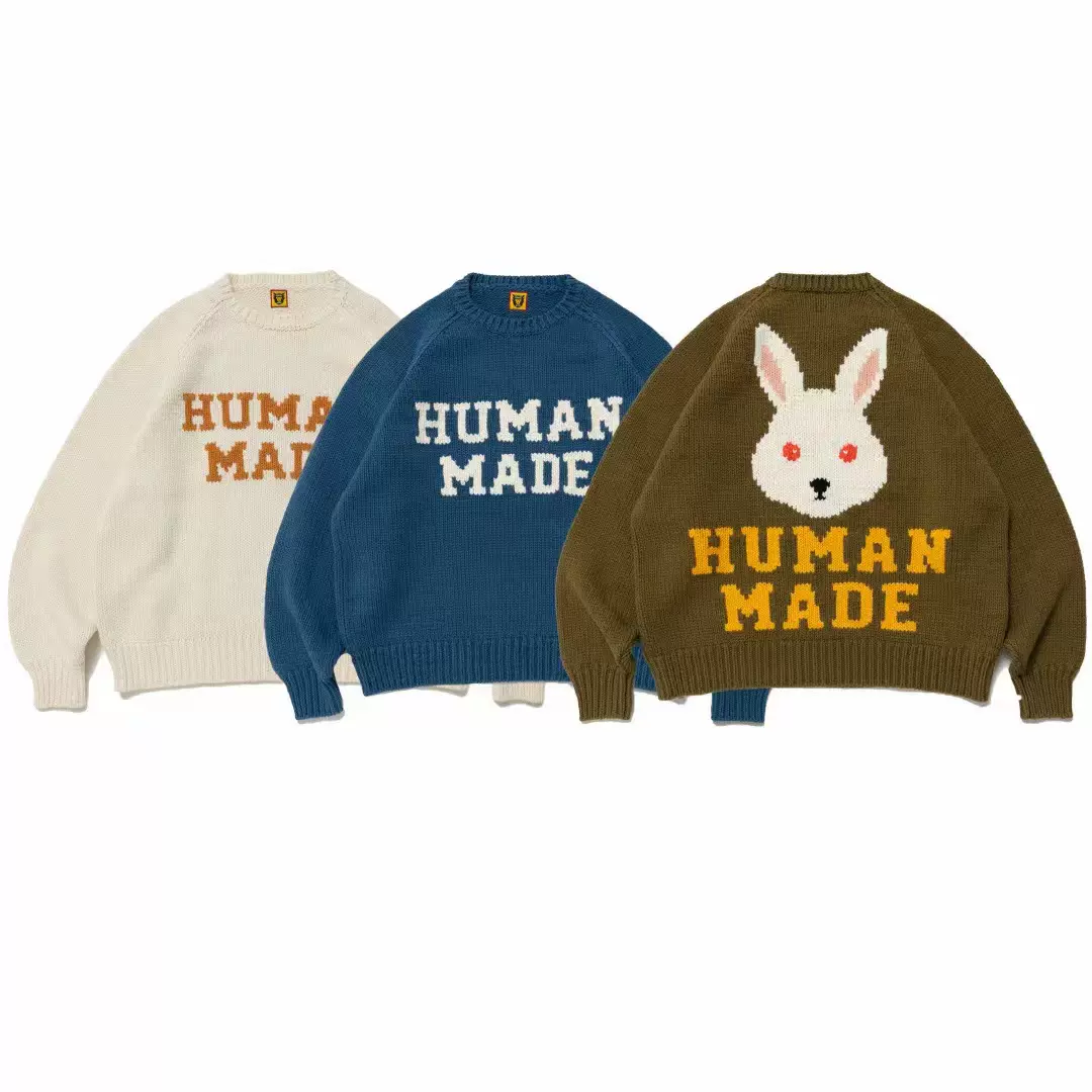 HUMAN MADE RABBIT RAGLAN KNIT SWEATER 22AW 兔子卡通針織毛衣- Taobao
