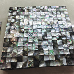 Black Butterfly Shell Natural Shell Mosaic Bathroom Tile Kitchen Wall Sticker Tv Background Wall Black Mosaic