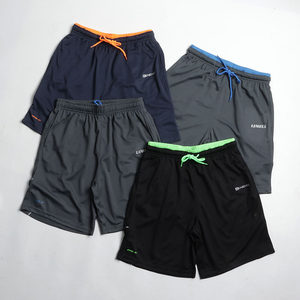 
Fans benefit! Summer soft and breathable mesh quick-drying shorts for sports running reflective strips for fitness men's five-point pants