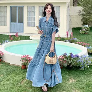 气质牛仔连衣裙女神范显瘦收腰- Top 50件气质牛仔连衣裙女神范显