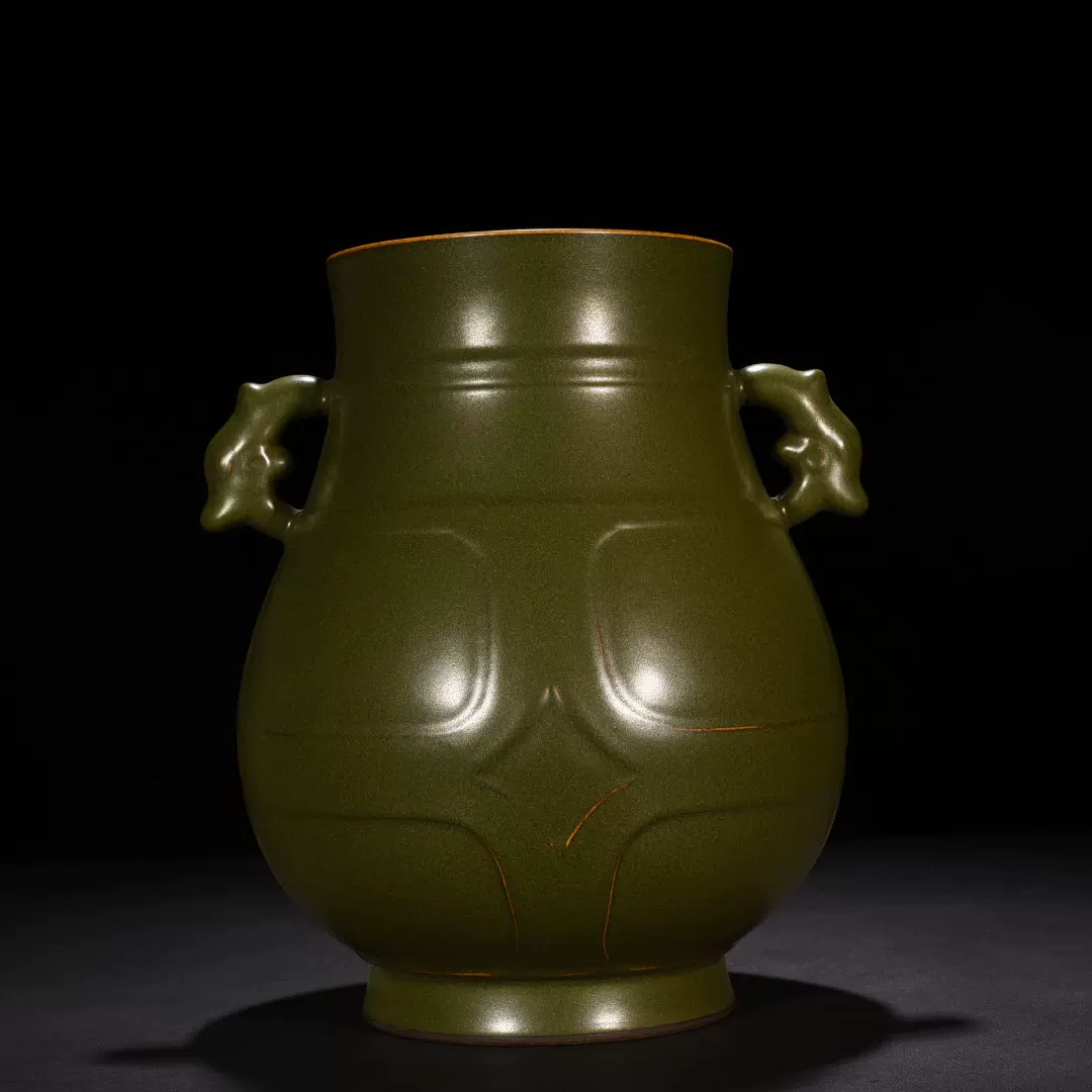 宋代汝窑天青釉冰裂纹纸槌瓶古董收藏古玩陶瓷古瓷器老货