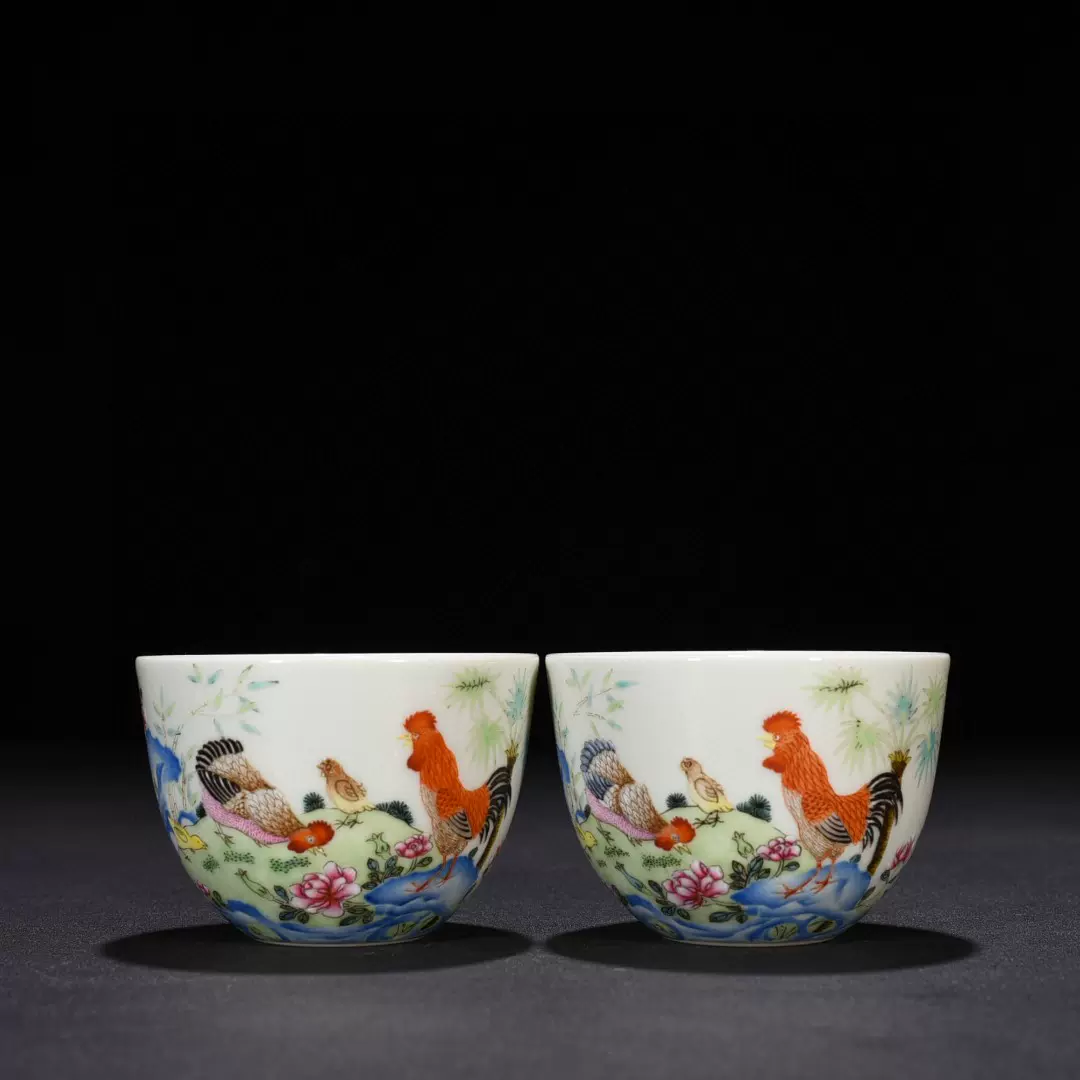 中国古美術 明成化款 斗彩龍紋口杯 明代彩磁 唐物 工芸逸品 煎茶道具