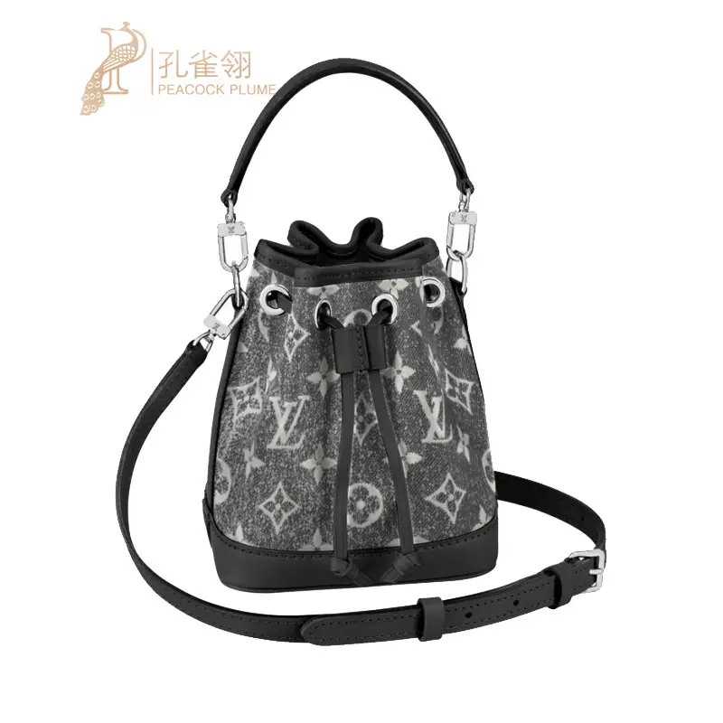 Louis Vuitton/路易威登新品预售女包NANO牛仔提花水桶包M46449-Taobao