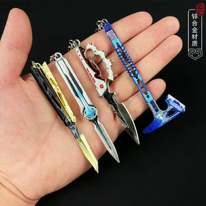 
Delta Peripheral Mini Version Metal Creed Polaris Knife Shadow Edge Keychain Pendant Black Sea Tomahawk Set
