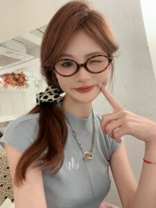 CDLM Chen Da Liu Mang Ins blogger same style! Can be matched with glasses funny daily women's glasses frame tr90