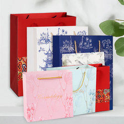 White Cardboard Handbag, Thickened Birthday Gift Bag, Souvenir Gift Bag, Chinese Style Packaging Bag, Kraft Paper Bag, Small Gift Bag
