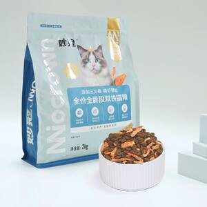 
Miaoguan fresh meat cat food 4*0.5kg packed freeze-dried double full-price nutritious krill egg yolk adult cat general cat staple food