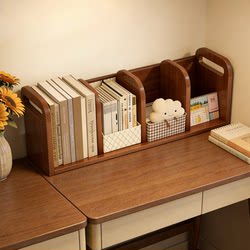 Solid Wood Desktop Bookshelf Storage Rack Student Dormitory Multi-Compartment Storage Rack Small Apartment Study Desk Storage Rack