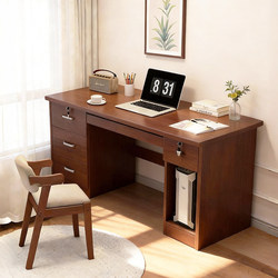 Desktop Computer Desk for Home Bedroom Student Study Desk Writing Desk Simple Modern Office Desk with Drawer Bookshelf