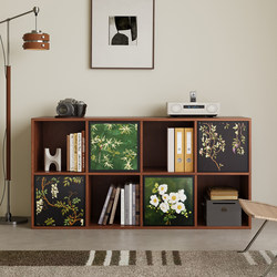 Bookshelf Floor-Standing Storage Rack Against the Wall, Kallax Grid Cabinet, Living Room Free Combination Storage Cabinet, Kindergarten Backpack Cabinet