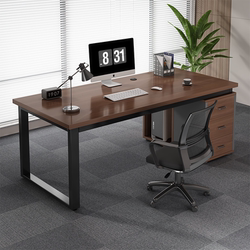 Office Desk Staff Station Single or Double Simple Modern Office Desk and Chair Set Boss Workstation Desktop Computer Desk