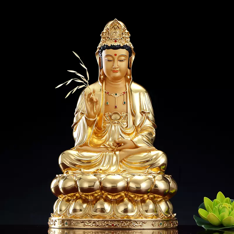 極上珍品☆ 漢白玉製 観音菩薩仏像 置き物 供奉品仏像 手作り 彫刻工芸品