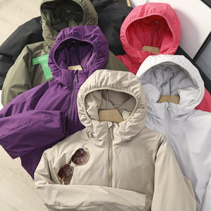 
Huazijia outdoor mountain style lightweight three-proof casual hooded cotton-padded jacket for men and women 45171