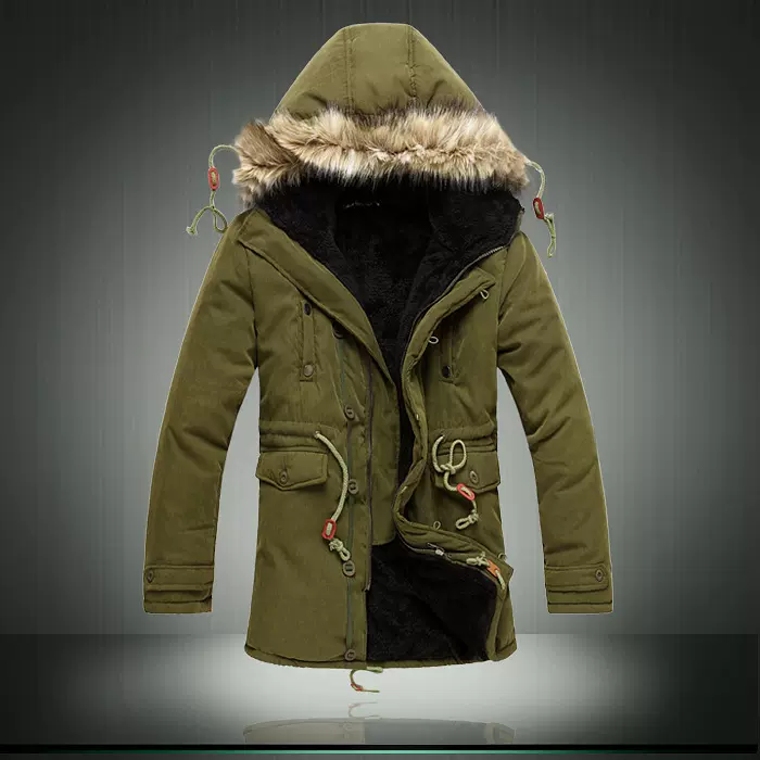 thick overcoat winter coat Men hooded jackets男连帽加厚外套- Taobao