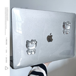 
Cute three-dimensional jelly kitty thin flash computer case suitable for Apple Macbookair protective case 2025 laptop M432 computer pro set macpro14 inch transparent membrane accessories 1615