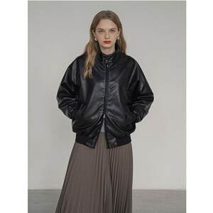 
Men and women wear [Harlington G9] Pakistan imported high-quality sheepskin leather leather jacket