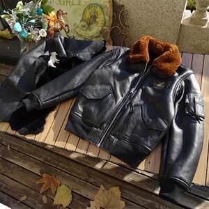 
45P fur integrated original American retro air force flight suit genuine leather jacket neutral men and women wear