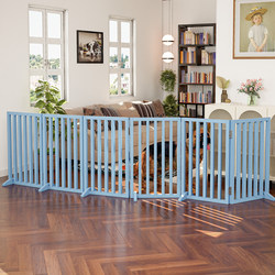 Stairway door guardrail pet blocking door fence