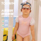TOSWIM children's swimsuit, girl, baby, one-piece, small and medium-sized children, cute puff sleeves, princess seaside vacation swimsuit